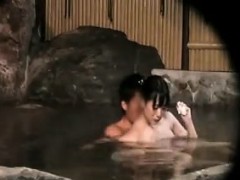 Sexy Japanese women gets undressed and showers before getti