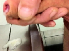 Cumshot Compilation Public Restroom 2018