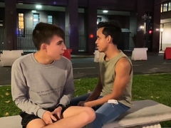 Deepthroating Latino twink gets breeded for cumshot