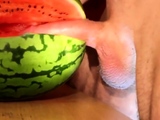 fruit fuck and self swallow - the best comes after cumming