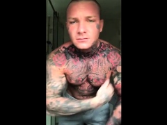 Tattoed guy and huge cock 3